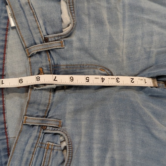 Light wash distressed skinny ankle jeans w/ stretch & raw hem, Angry Rabbit 28" - Picture 3 of 7